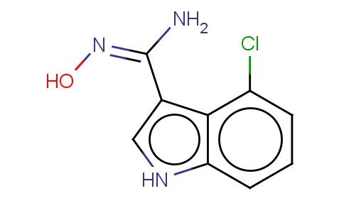 (E)-4-CHLORO-N'-HYDROXY-1H-INDOLE-3-CARBOXIMIDAMIDE