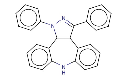 1,3A,8,12B-TETRAHYDRO-1,3-DIPHENYLDIBENZO(B,F)PYRAZOLO(3,4-D)AZEPINE