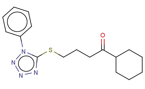 1-CYCLOHEXYL-4-(1-PHENYL-5-TETRAZOLYL)THIO-1-BUTANONE