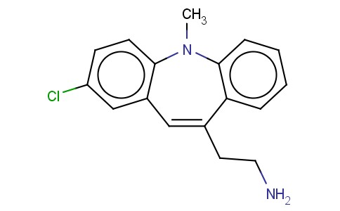 10-(2-AMINOETHYL)-8-CHLORO-5-METHYL-5H-DIBENZ(B,F)AZEPINE