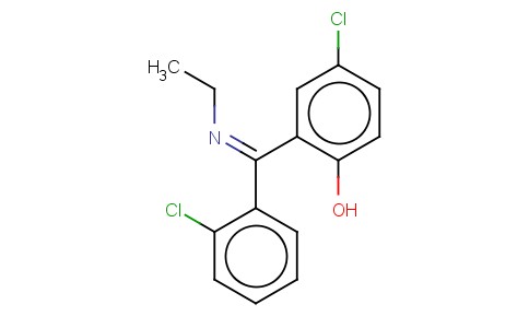 2-(ETHYLIMINO-(2-CHLOROPHENYL)METHYL)-4-CHLOROPHENOL