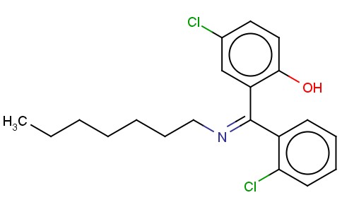 2-(HEPTYLIMINO-(2-CHLOROPHENYL)METHYL)-4-CHLOROPHENOL