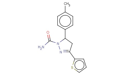 3-(THIOPHEN-2-YL)-5-P-TOLYL-4,5-DIHYDRO-1H-PYRAZOLE-1-CARBOXAMIDE