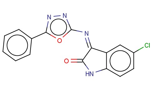 5-CHLORO-3-(5-PHENYL-1,3,4-OXADIAZOL-2-YLIMINO)-2-INDOLINONE