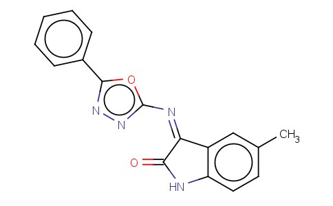 5-METHYL-3-(5-PHENYL-1,3,4-OXADIAZOL-2-YLIMINO)-2-INDOLINONE