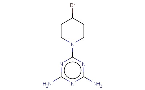 6-(4-BROMOPIPERIDIN-1-YL)-1,3,5-TRIAZINE-2,4-DIAMINE